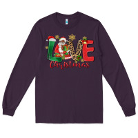 Plum love christmas black santa Long Sleeve Tee - MaliasSmallBusiness
