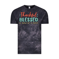 Cloud Black thankful blessed and kind of a mess Vintage Tee - MaliasSmallBusiness