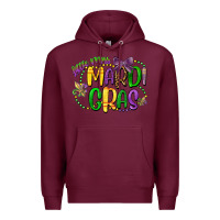 Burgundy little miss mardi gras Premium Hoodie - CowGirlArtShop