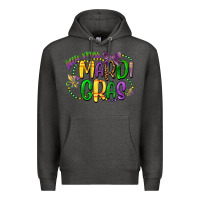Charcoal Heather little miss mardi gras Premium Hoodie - CowGirlArtShop