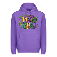 Purple little miss mardi gras Premium Hoodie - CowGirlArtShop