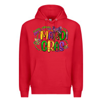 Red little miss mardi gras Premium Hoodie - CowGirlArtShop