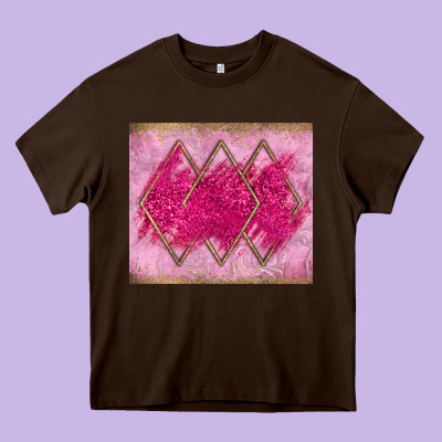 Pink Glitter Heavy Core Tee Designed By Jahusdesignshop