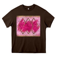 Chocolate Brown pink glitter Heavy Core Tee - JahusDesignShop