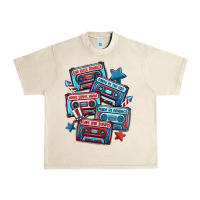 Sandshell usa america cassette tapes Urban Heavy Tee - MaliasSmallBusiness