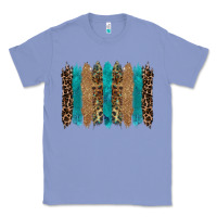 Colony Blue glitter turqoise leopard tooled leather background Classic Tee - RanaPortraitStore