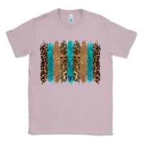 Lilac glitter turqoise leopard tooled leather background Classic Tee - RanaPortraitStore
