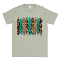 Matcha glitter turqoise leopard tooled leather background Classic Tee - RanaPortraitStore