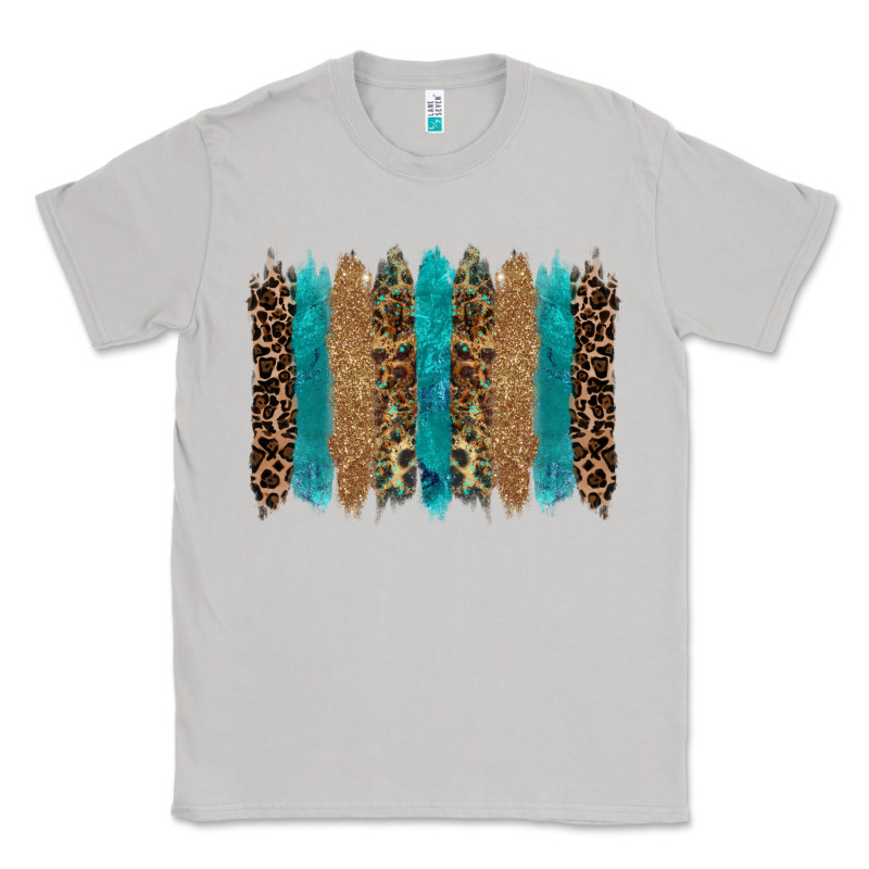 Glitter Turqoise Leopard Tooled Leather Background Classic Tee by RanaPortraitStore | Teevron