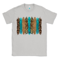Moon Dust glitter turqoise leopard tooled leather background Classic Tee - RanaPortraitStore