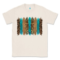 Natural glitter turqoise leopard tooled leather background Classic Tee - RanaPortraitStore