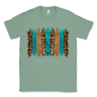 Sage glitter turqoise leopard tooled leather background Classic Tee - RanaPortraitStore