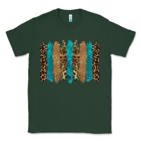 Sports Green glitter turqoise leopard tooled leather background Classic Tee - RanaPortraitStore