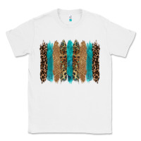 White glitter turqoise leopard tooled leather background Classic Tee - RanaPortraitStore