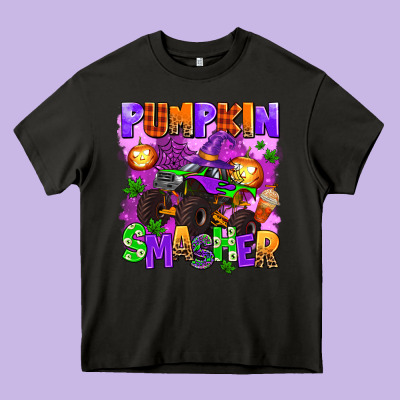 Pumpkin Smasher Heavy Core Tee Designed By Adodesignshop