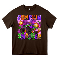 Chocolate Brown pumpkin smasher Heavy Core Tee - AdoDesignShop