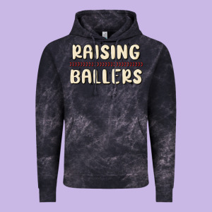 Raising Ballers Vintage Hoodie Designed By Maliassmallbusiness
