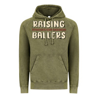 Vintage Olive raising ballers Vintage Hoodie - MaliasSmallBusiness