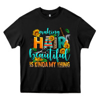 Black making hair beautiful is kinda my thing Heavy Core Tee - AdoDesignShop