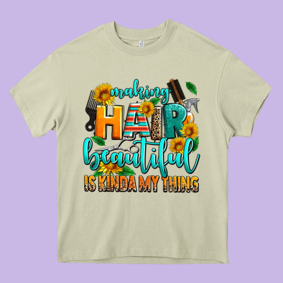 Making Hair Beautiful Is Kinda My Thing Heavy Core Tee Designed By Adodesignshop