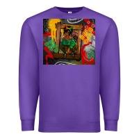 Purple juneteenth black woman fashion girl Premium Sweatshirt - CowGirlArtShop