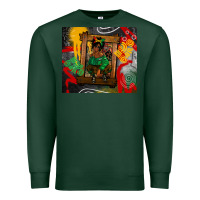 Sports Green juneteenth black woman fashion girl Premium Sweatshirt - CowGirlArtShop