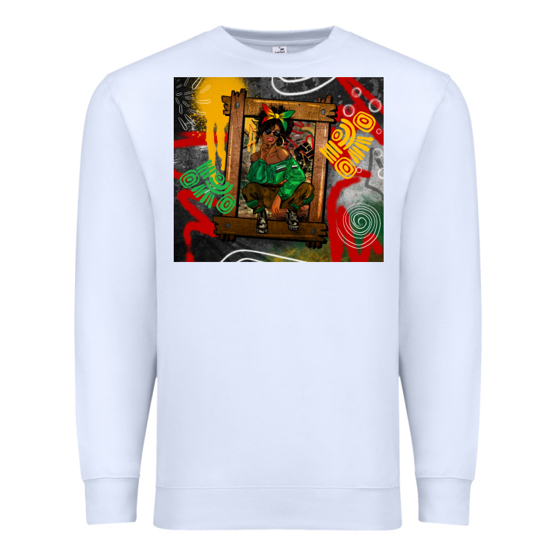 Juneteenth Black Woman Fashion Girl Premium Sweatshirt by CowGirlArtShop | Teevron