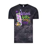 Cloud Black mardi gras jesus fills my cup Vintage Tee - MaliasSmallBusiness