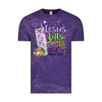 Cloud Purple mardi gras jesus fills my cup Vintage Tee - MaliasSmallBusiness