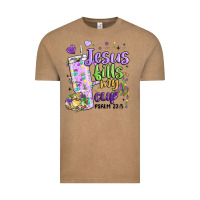 Vintage Coffee mardi gras jesus fills my cup Vintage Tee - MaliasSmallBusiness
