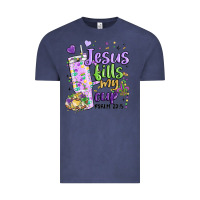 Vintage Denim mardi gras jesus fills my cup Vintage Tee - MaliasSmallBusiness