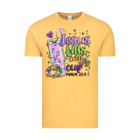 Vintage Mustard mardi gras jesus fills my cup Vintage Tee - MaliasSmallBusiness