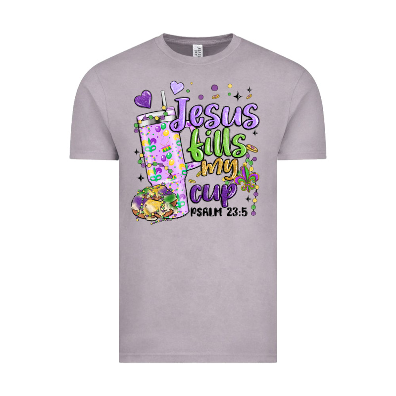 Mardi Gras Jesus Fills My Cup Vintage Tee by MaliasSmallBusiness | Teevron