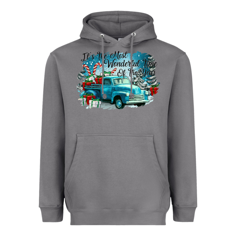 Its The Wonderful Time Of The Year Truck Heavyweight Hoodie by CowGirlArtShop | Teevron