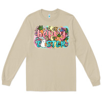 Mushroom Happy Easter Long Sleeve Tee - NancyCooperArtShop