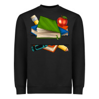 Black custom teacher books Heavyweight Sweatshirt - NancyCooperArtShop