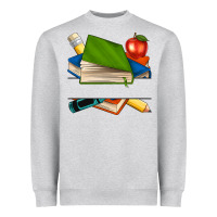 Heather Grey custom teacher books Heavyweight Sweatshirt - NancyCooperArtShop