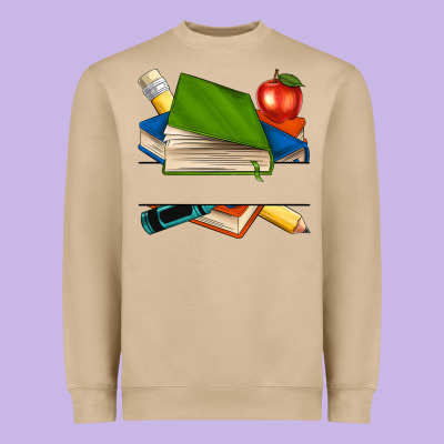 Custom Teacher Books Heavyweight Sweatshirt Designed By Nancycooperartshop
