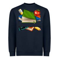 Navy custom teacher books Heavyweight Sweatshirt - NancyCooperArtShop