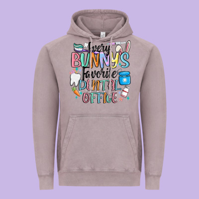 Every Bunnys Favorite Dental Office Vintage Hoodie Designed By Maliassmallbusiness