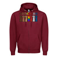 Burgundy Togetherwerise Zipper Hoodie - Bettercallsaul