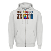 Dove Grey Togetherwerise Zipper Hoodie - Bettercallsaul