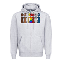 Heather Grey Togetherwerise Zipper Hoodie - Bettercallsaul