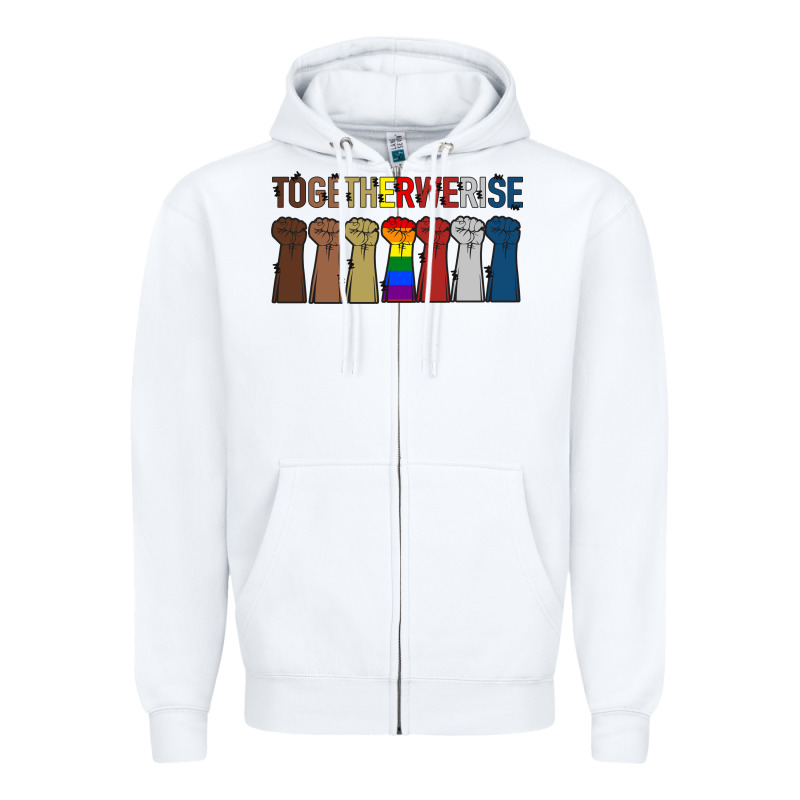Togetherwerise Zipper Hoodie by Bettercallsaul | Teevron