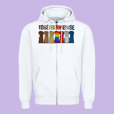 Togetherwerise Zipper Hoodie Designed By Bettercallsaul