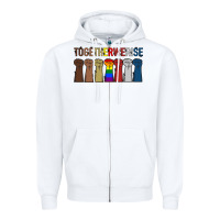 White Togetherwerise Zipper Hoodie - Bettercallsaul