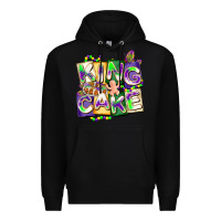 Black king cake mardi gras Premium Hoodie - CowGirlArtShop