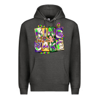 Charcoal Heather king cake mardi gras Premium Hoodie - CowGirlArtShop