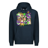 Navy king cake mardi gras Premium Hoodie - CowGirlArtShop