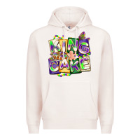 Pale Pink king cake mardi gras Premium Hoodie - CowGirlArtShop